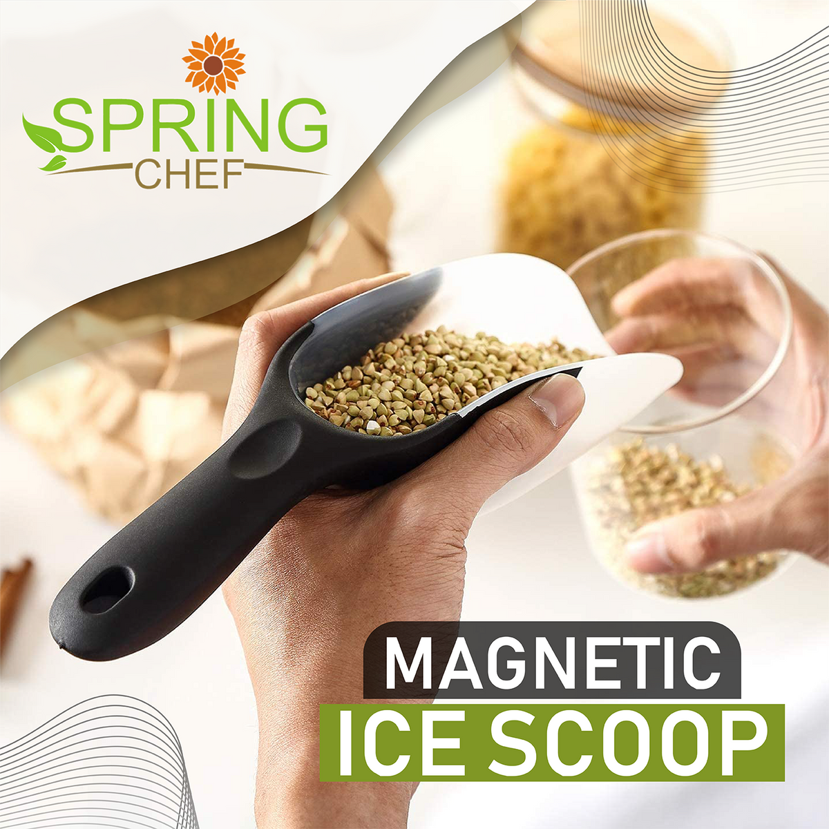 Spring Chef Ice Cream Scoop with Comfortable Handle, Black - Imported  Products from USA - iBhejo