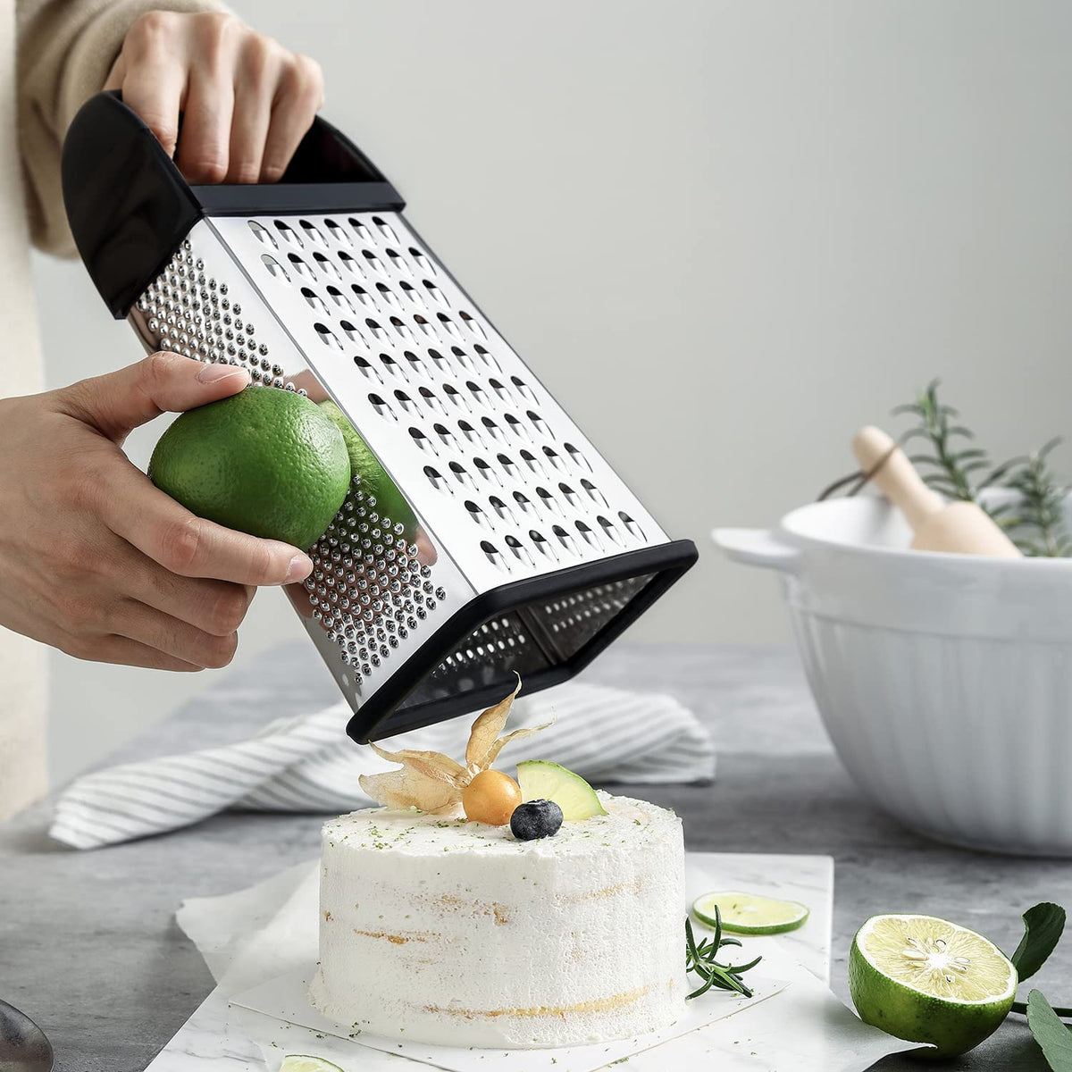 Cheese grater with food storage container-Perfect For Hard