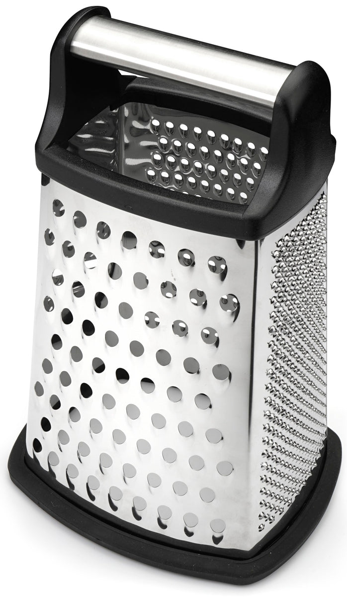 Spring Chef Professional XL Box Grater & Premium Handheld Zester/Grater  (Fine & Course), 3 Product Bundle - Black