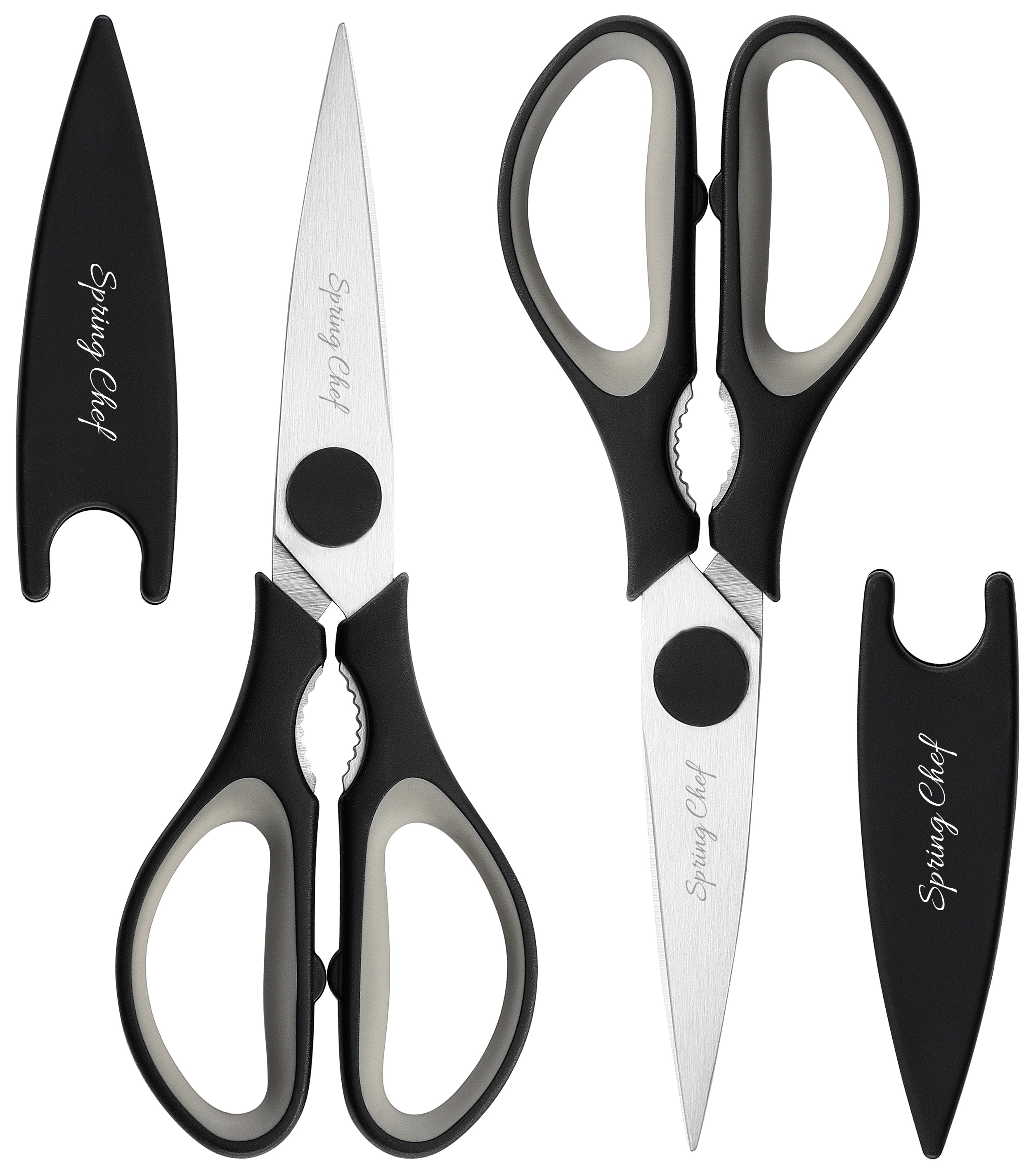 Pampered Chef professional kitchen shears scissors for cutting slicing  fresh vegetables homemade pasta black gray stainless steel