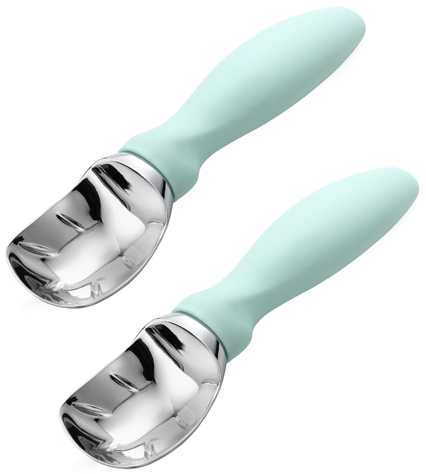 Stainless Steel Ice Cream Scoop with Easy Trigger Release, 2 Pack