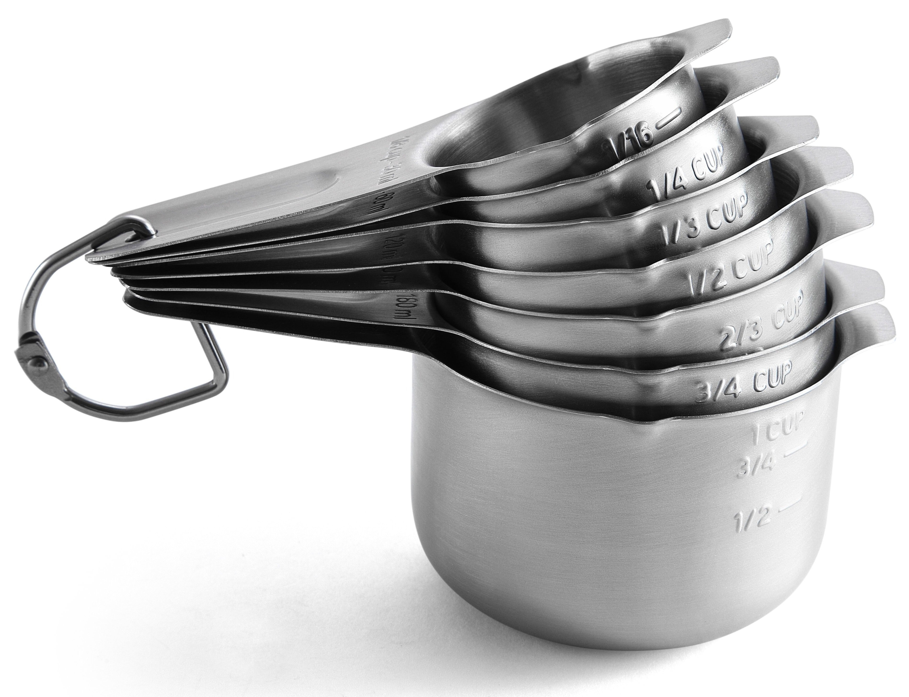 Magnetic Measuring Cups Set of 7 Stainless Steel Heavy Duty Measuring Cups  for Dry & Liquid Ingredients (color)