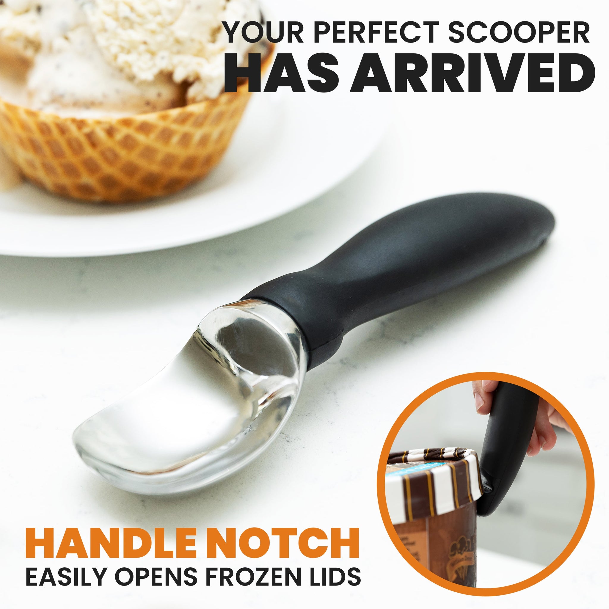 Spring Chef Cookie Scoop, Premium 18/8 Stainless Steel Food Disher with  Soft Grip, Spring Loaded with Trigger Release for Cookie Dough, Meatball
