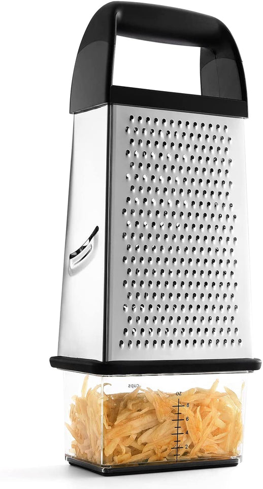 Professional Box Grater, Cheese Grater Box for Kitchen Stainless