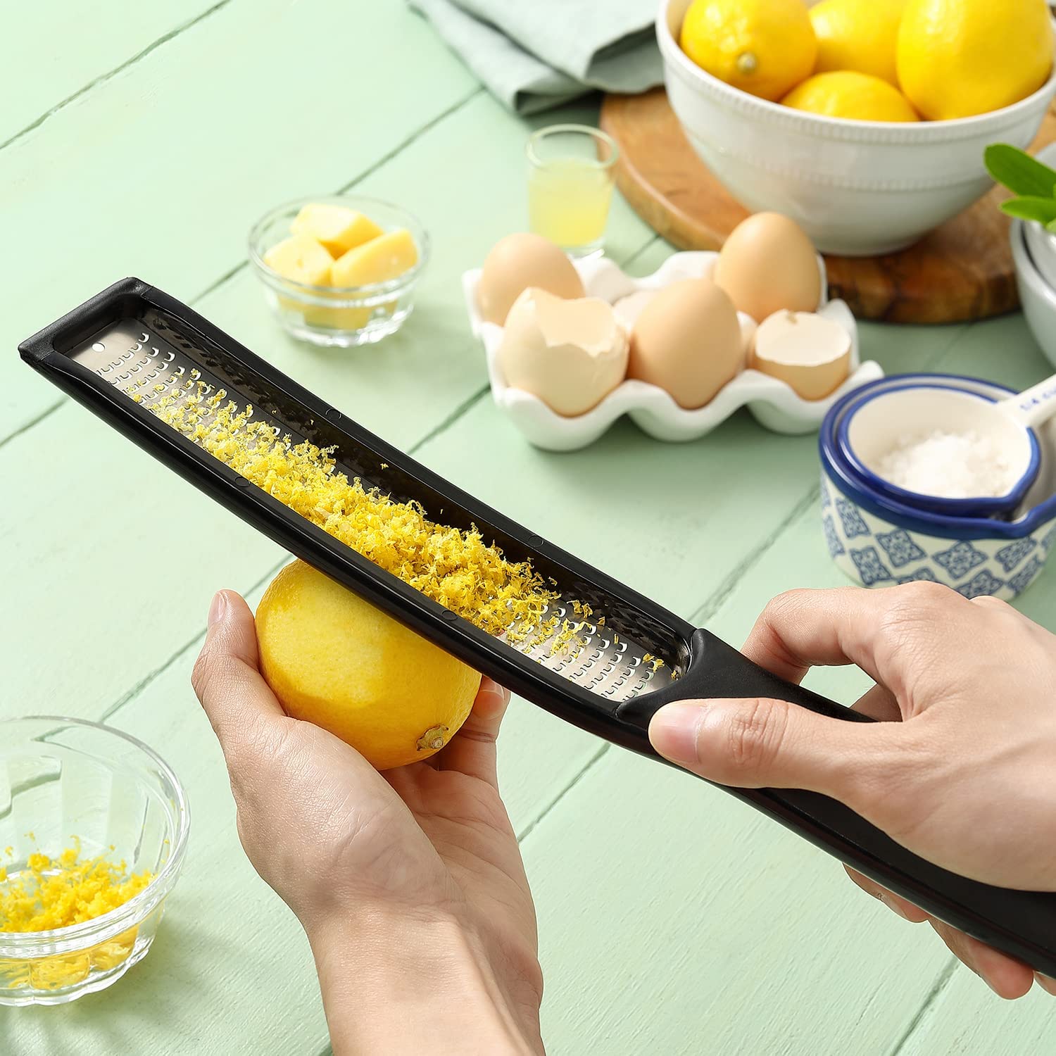 ColorLife Soft Touch Handle Lemon Zester And Cheese Grater - Ideal For  Shredding Cheese And Zesting Citrus With Ease!