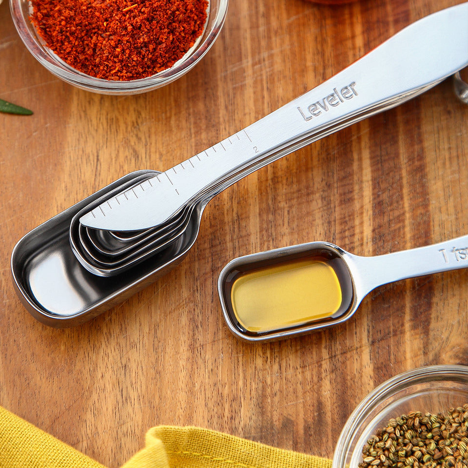 Heavy Duty Stainless Steel Metal Measuring Spoons (Set of 6 Including –  Spring Chef