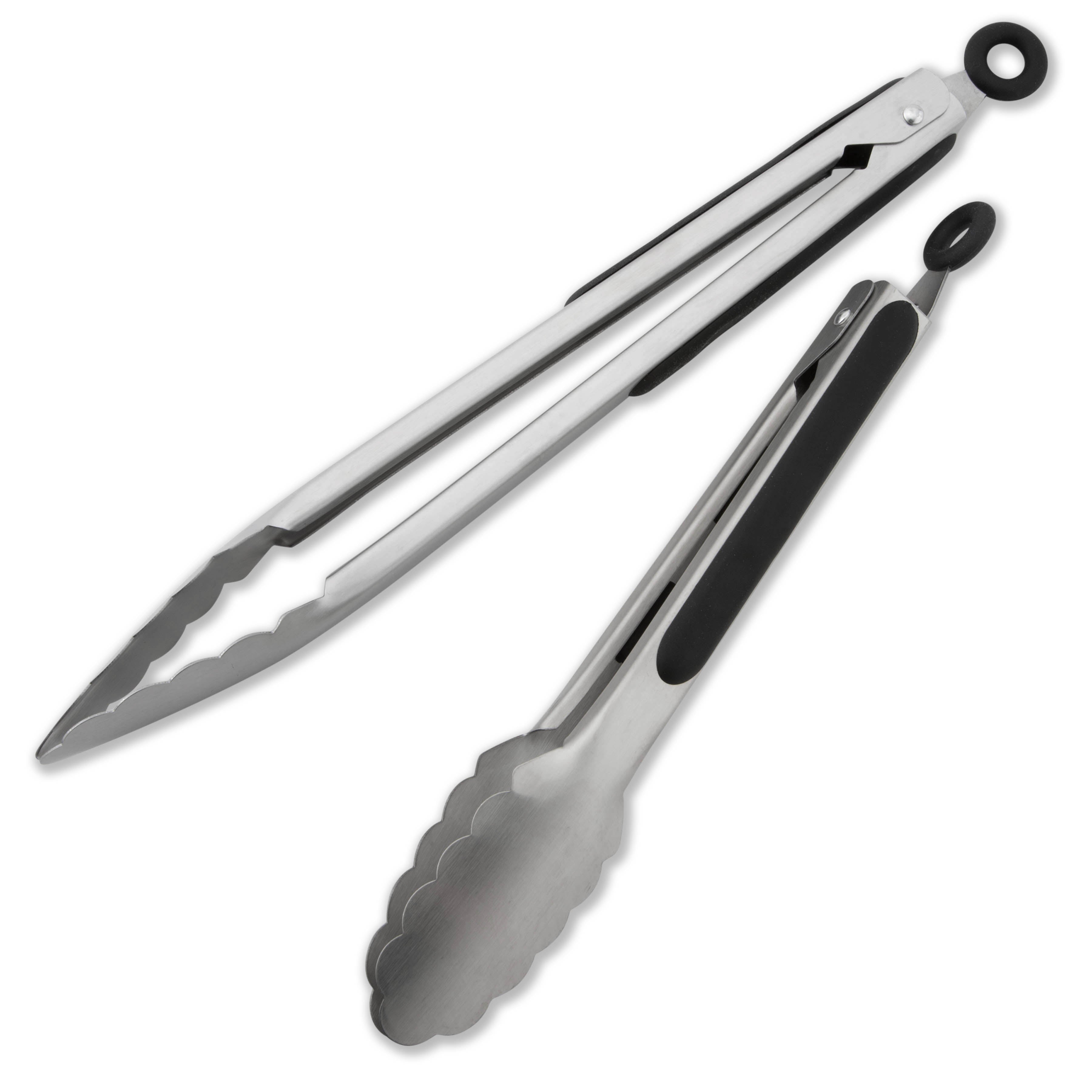 New Star Foodservice 35759 12-Inch Utility Spring Tongs, Stainless Ste