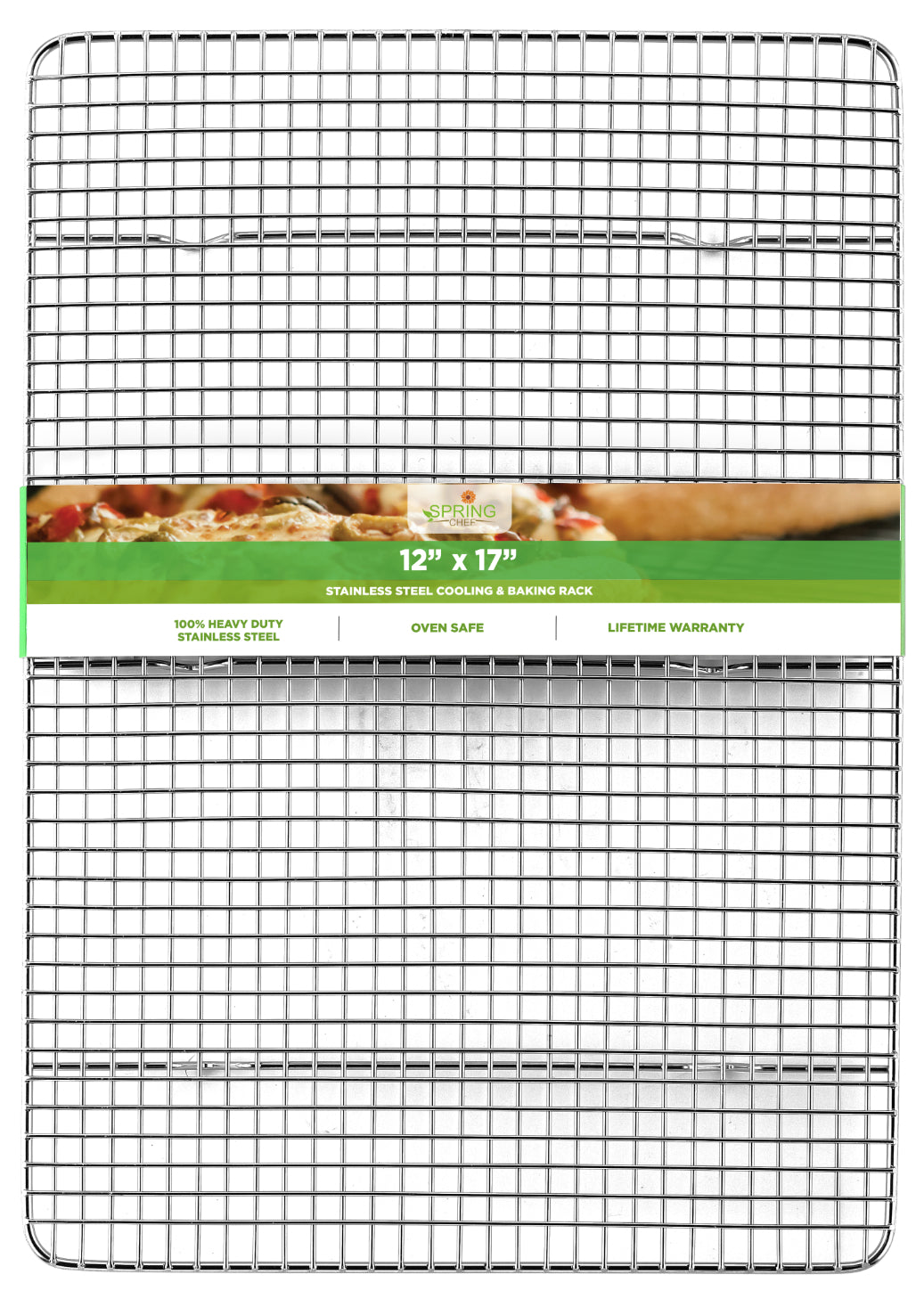 Checkered Chef Baking Sheets for Oven - Half Sheet Pan with Stainless Steel Wire  Rack Set 1