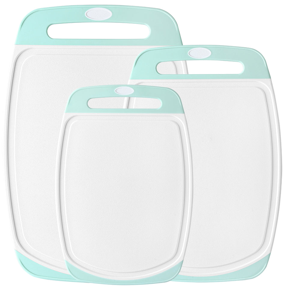 Plastic Cutting Board, 3 Pieces Dishwasher Safe Cutting Boards for Kitchen  with
