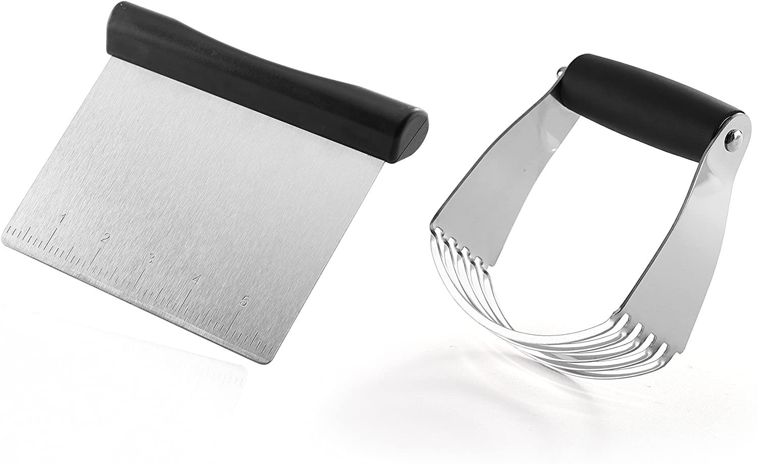  VERSAINSECT ter Dough Scraper Dough Cutter Scraper Tool Kitchen  Pastry Blender,Stainless Steel Pastry Cutters Heavy Duty Dough Cutter for  Kitchen Baking Tools,Comfortable and Dishwasher Safe (Black): Home & Kitchen